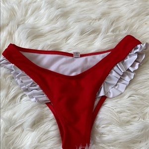 Red bikini bottom